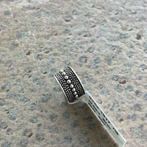 Sterling Silver 925 Beaded earring cuff